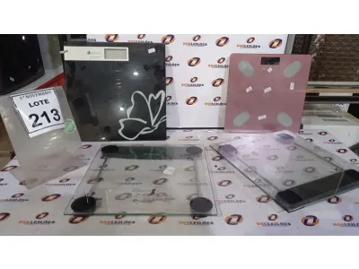 04 BALANÇAS CORPORAIS. (NO ESTADO) ATENÇÃO! FAZER A VISITAÇÃO ANTES DE ARREMATAR, NÃO SABEMOS SE FUNCIONA, LEILÃO NÃO TEM GARANTIA E NEM DEVOLUÇÃO, SUJEITO A POSSÍVEIS AVARIAS VISÍVEIS/OCULTAS E/OU AUSÊNCIA DE COMPONENTES.