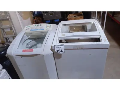 01 MÁQUINA DE LAVAR 127V MARCA ELECTROLUX E 01 SUCATA DE MÁQUINA DE LAVAR MARCA BRASTEMP. (NO ESTADO) ATENÇÃO! FAZER A VISITAÇÃO ANTES DE ARREMATAR, NÃO SABEMOS SE FUNCIONA, LEILÃO NÃO TEM GARANTIA E NEM DEVOLUÇÃO, SUJEITO A POSSÍVEIS AVARIAS VISÍVEIS/OCULTAS E/OU AUSÊNCIA DE COMPONENTES.