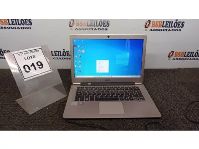 LOTE 019 - 01 NOTEBOOK CORE I5 MARCA ACER. (NO ESTADO) ATENÇÃO! FAZER A VISITAÇÃO ANTES DE ARREMATAR, NÃO SABEMOS SE FUNCIONA, LEILÃO NÃO TEM GARANTIA E NEM DEVOLUÇÃO, SUJEITO A POSSÍVEIS AVARIAS VISÍVEIS/OCULTAS E/OU AUSÊNCIA DE COMPONENTES.