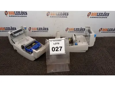 LOTE 027 - 02 IMPRESSORAS DE CUPOM MARCA DIEBOLD. (NO ESTADO) ATENÇÃO! FAZER A VISITAÇÃO ANTES DE ARREMATAR, NÃO SABEMOS SE FUNCIONA, LEILÃO NÃO TEM GARANTIA E NEM DEVOLUÇÃO, SUJEITO A POSSÍVEIS AVARIAS VISÍVEIS/OCULTAS E/OU AUSÊNCIA DE COMPONENTES.