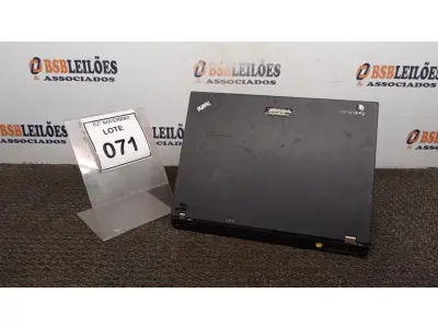 LOTE 071 - 01 NOTEBOOK MARCA LENOVO SÉRIE THINKPAD. (NO ESTADO) ATENÇÃO! FAZER A VISITAÇÃO ANTES DE ARREMATAR, NÃO SABEMOS SE FUNCIONA, LEILÃO NÃO TEM GARANTIA E NEM DEVOLUÇÃO, SUJEITO A POSSÍVEIS AVARIAS VISÍVEIS/OCULTAS E/OU AUSÊNCIA DE COMPONENTES.