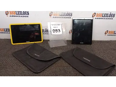 LOTE 083 - 02 TABLETS MARCA POSITIVO COM CAPA. (NO ESTADO) ATENÇÃO! FAZER A VISITAÇÃO ANTES DE ARREMATAR, NÃO SABEMOS SE FUNCIONA, LEILÃO NÃO TEM GARANTIA E NEM DEVOLUÇÃO, SUJEITO A POSSÍVEIS AVARIAS VISÍVEIS/OCULTAS E/OU AUSÊNCIA DE COMPONENTES.