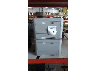 LOTE 113 - 02 IMPRESSORAS MODELO ML-3750ND MARCA SAMSUNG. (NO ESTADO) ATENÇÃO! FAZER A VISITAÇÃO ANTES DE ARREMATAR, NÃO SABEMOS SE FUNCIONA, LEILÃO NÃO TEM GARANTIA E NEM DEVOLUÇÃO, SUJEITO A POSSÍVEIS AVARIAS VISÍVEIS/OCULTAS E/OU AUSÊNCIA DE COMPONENTES.