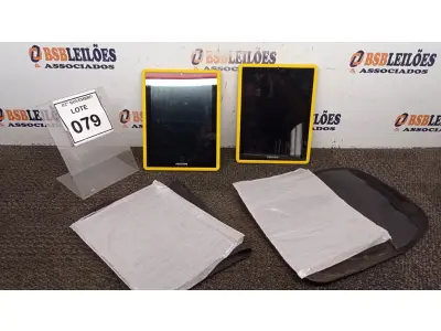 LOTE 079 - 02 TABLETS MARCA POSITIVO COM CAPA. (NO ESTADO) ATENÇÃO! FAZER A VISITAÇÃO ANTES DE ARREMATAR, NÃO SABEMOS SE FUNCIONA, LEILÃO NÃO TEM GARANTIA E NEM DEVOLUÇÃO, SUJEITO A POSSÍVEIS AVARIAS VISÍVEIS/OCULTAS E/OU AUSÊNCIA DE COMPONENTES.