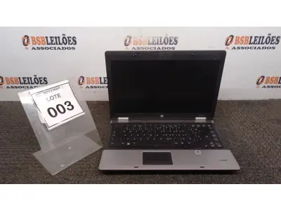 LOTE 003 - 01 NOTEBOOK SÉRIE PROBOOK MARCA HP. (NO ESTADO) ATENÇÃO! FAZER A VISITAÇÃO ANTES DE ARREMATAR, NÃO SABEMOS SE FUNCIONA, LEILÃO NÃO TEM GARANTIA E NEM DEVOLUÇÃO, SUJEITO A POSSÍVEIS AVARIAS VISÍVEIS/OCULTAS E/OU AUSÊNCIA DE COMPONENTES.