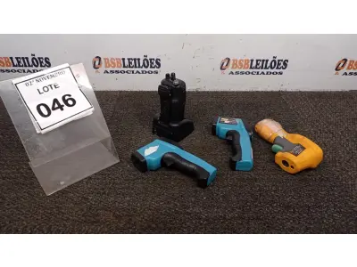 LOTE 046 - 03 TERMÔMETROS INFRAVERMELHO E 01 RÁDIO COMUNICADOR. (NO ESTADO) ATENÇÃO! FAZER A VISITAÇÃO ANTES DE ARREMATAR, NÃO SABEMOS SE FUNCIONA, LEILÃO NÃO TEM GARANTIA E NEM DEVOLUÇÃO, SUJEITO A POSSÍVEIS AVARIAS VISÍVEIS/OCULTAS E/OU AUSÊNCIA DE COMPONENTES.