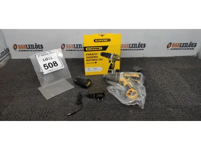 LOTE 508 - 01 PARAFUSADEIRA A BATERIA 12V 2BITS E CARREGADOR.( PRODUTO NOVO). (NO ESTADO) ATENÇÃO! FAZER A VISITAÇÃO ANTES DE ARREMATAR, NÃO SABEMOS SE FUNCIONA, LEILÃO NÃO TEM GARANTIA E NEM DEVOLUÇÃO, SUJEITO A POSSÍVEIS AVARIAS VISÍVEIS/OCULTAS E/OU AUSÊNCIA DE COMPONENTES.