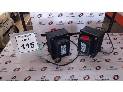 LOTE 115 - 02 TRANSFORMADORES. (NO ESTADO) ATENÇÃO! FAZER A VISITAÇÃO ANTES DE ARREMATAR, NÃO SABEMOS SE FUNCIONA, LEILÃO NÃO TEM GARANTIA E NEM DEVOLUÇÃO, SUJEITO A POSSÍVEIS AVARIAS VISÍVEIS/OCULTAS E/OU AUSÊNCIA DE COMPONENTES.