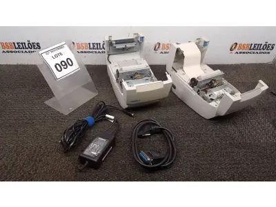 LOTE 090 - 02 IMPRESSORAS DE CUPOM MARCA DIEBOLD COM 01 FONTE. (NO ESTADO) ATENÇÃO! FAZER A VISITAÇÃO ANTES DE ARREMATAR, NÃO SABEMOS SE FUNCIONA, LEILÃO NÃO TEM GARANTIA E NEM DEVOLUÇÃO, SUJEITO A POSSÍVEIS AVARIAS VISÍVEIS/OCULTAS E/OU AUSÊNCIA DE COMPONENTES.