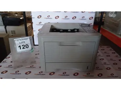 LOTE 120 - 01 IMPRESSORA MODELO ML-3750ND MARCA SAMSUNG. (NO ESTADO) ATENÇÃO! FAZER A VISITAÇÃO ANTES DE ARREMATAR, NÃO SABEMOS SE FUNCIONA, LEILÃO NÃO TEM GARANTIA E NEM DEVOLUÇÃO, SUJEITO A POSSÍVEIS AVARIAS VISÍVEIS/OCULTAS E/OU AUSÊNCIA DE COMPONENTES.