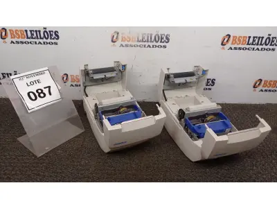 LOTE 087 - 02 IMPRESSORAS DE CUPOM SEM FONTE MARCA DIEBOLD. (NO ESTADO) ATENÇÃO! FAZER A VISITAÇÃO ANTES DE ARREMATAR, NÃO SABEMOS SE FUNCIONA, LEILÃO NÃO TEM GARANTIA E NEM DEVOLUÇÃO, SUJEITO A POSSÍVEIS AVARIAS VISÍVEIS/OCULTAS E/OU AUSÊNCIA DE COMPONENTES.