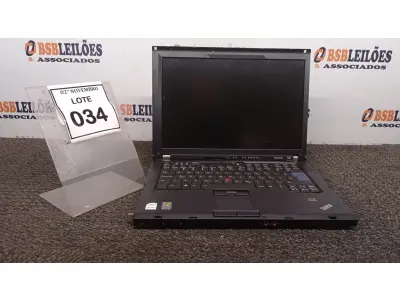 LOTE 034 - 01 NOTEBOOK MARCA LENOVO SÉRIE THINKPAD PARA RETIRADA DE PEÇAS. (NO ESTADO) ATENÇÃO! FAZER A VISITAÇÃO ANTES DE ARREMATAR, NÃO SABEMOS SE FUNCIONA, LEILÃO NÃO TEM GARANTIA E NEM DEVOLUÇÃO, SUJEITO A POSSÍVEIS AVARIAS VISÍVEIS/OCULTAS E/OU AUSÊNCIA DE COMPONENTES.