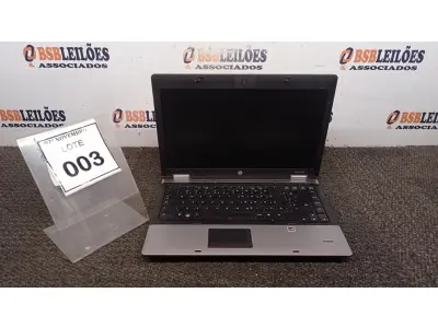 LOTE 003 - 01 NOTEBOOK SÉRIE PROBOOK MARCA HP. (NO ESTADO) ATENÇÃO! FAZER A VISITAÇÃO ANTES DE ARREMATAR, NÃO SABEMOS SE FUNCIONA, LEILÃO NÃO TEM GARANTIA E NEM DEVOLUÇÃO, SUJEITO A POSSÍVEIS AVARIAS VISÍVEIS/OCULTAS E/OU AUSÊNCIA DE COMPONENTES.