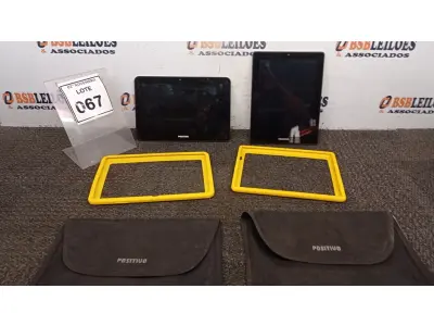LOTE 067 - 02 TABLETS MARCA POSITIVO COM CAPA. (NO ESTADO) ATENÇÃO! FAZER A VISITAÇÃO ANTES DE ARREMATAR, NÃO SABEMOS SE FUNCIONA, LEILÃO NÃO TEM GARANTIA E NEM DEVOLUÇÃO, SUJEITO A POSSÍVEIS AVARIAS VISÍVEIS/OCULTAS E/OU AUSÊNCIA DE COMPONENTES.