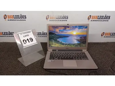 LOTE 019 - 01 NOTEBOOK CORE I5 MARCA ACER. (NO ESTADO) ATENÇÃO! FAZER A VISITAÇÃO ANTES DE ARREMATAR, NÃO SABEMOS SE FUNCIONA, LEILÃO NÃO TEM GARANTIA E NEM DEVOLUÇÃO, SUJEITO A POSSÍVEIS AVARIAS VISÍVEIS/OCULTAS E/OU AUSÊNCIA DE COMPONENTES.
