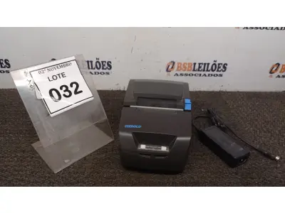 LOTE 032 - 01 IMPRESSORA DE CUPOM MARCA DIEBOLD COM FONTE. (NO ESTADO) ATENÇÃO! FAZER A VISITAÇÃO ANTES DE ARREMATAR, NÃO SABEMOS SE FUNCIONA, LEILÃO NÃO TEM GARANTIA E NEM DEVOLUÇÃO, SUJEITO A POSSÍVEIS AVARIAS VISÍVEIS/OCULTAS E/OU AUSÊNCIA DE COMPONENTES.