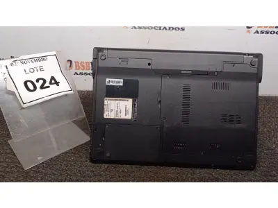 LOTE 024 - 01 NOTEBOOK MARCA ITAUTEC PARA RETIRADA DE PEÇAS. (NO ESTADO) ATENÇÃO! FAZER A VISITAÇÃO ANTES DE ARREMATAR, NÃO SABEMOS SE FUNCIONA, LEILÃO NÃO TEM GARANTIA E NEM DEVOLUÇÃO, SUJEITO A POSSÍVEIS AVARIAS VISÍVEIS/OCULTAS E/OU AUSÊNCIA DE COMPONENTES.