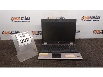 LOTE 002 - 01 NOTEBOOK SÉRIE ELITEBOOK MARCA HP. (NO ESTADO) ATENÇÃO! FAZER A VISITAÇÃO ANTES DE ARREMATAR, NÃO SABEMOS SE FUNCIONA, LEILÃO NÃO TEM GARANTIA E NEM DEVOLUÇÃO, SUJEITO A POSSÍVEIS AVARIAS VISÍVEIS/OCULTAS E/OU AUSÊNCIA DE COMPONENTES.