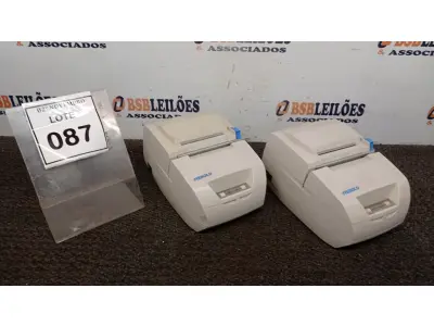 LOTE 087 - 02 IMPRESSORAS DE CUPOM SEM FONTE MARCA DIEBOLD. (NO ESTADO) ATENÇÃO! FAZER A VISITAÇÃO ANTES DE ARREMATAR, NÃO SABEMOS SE FUNCIONA, LEILÃO NÃO TEM GARANTIA E NEM DEVOLUÇÃO, SUJEITO A POSSÍVEIS AVARIAS VISÍVEIS/OCULTAS E/OU AUSÊNCIA DE COMPONENTES.