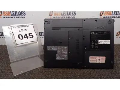 LOTE 045 - 01 NOTEBOOK MARCA HP. (NO ESTADO) ATENÇÃO! FAZER A VISITAÇÃO ANTES DE ARREMATAR, NÃO SABEMOS SE FUNCIONA, LEILÃO NÃO TEM GARANTIA E NEM DEVOLUÇÃO, SUJEITO A POSSÍVEIS AVARIAS VISÍVEIS/OCULTAS E/OU AUSÊNCIA DE COMPONENTES.