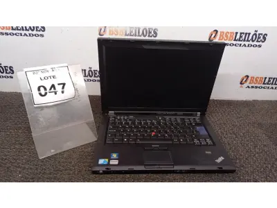 LOTE 047 - 01 NOTEBOOK MARCA LENOVO SÉRIE THINKPAD. (NO ESTADO) ATENÇÃO! FAZER A VISITAÇÃO ANTES DE ARREMATAR, NÃO SABEMOS SE FUNCIONA, LEILÃO NÃO TEM GARANTIA E NEM DEVOLUÇÃO, SUJEITO A POSSÍVEIS AVARIAS VISÍVEIS/OCULTAS E/OU AUSÊNCIA DE COMPONENTES.