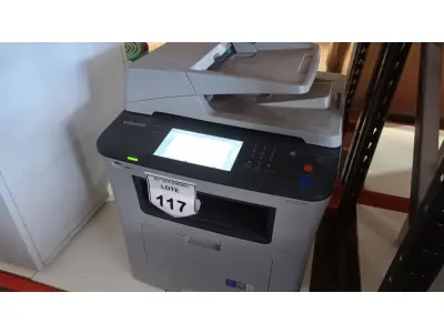 LOTE 117 - 01 IMPRESSORA MULTIFUNCIONAL MODELO SCX-5835NX MARCA SAMSUNG. (NO ESTADO) ATENÇÃO! FAZER A VISITAÇÃO ANTES DE ARREMATAR, NÃO SABEMOS SE FUNCIONA, LEILÃO NÃO TEM GARANTIA E NEM DEVOLUÇÃO, SUJEITO A POSSÍVEIS AVARIAS VISÍVEIS/OCULTAS E/OU AUSÊNCIA DE COMPONENTES.