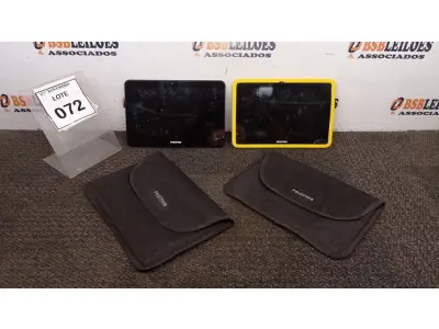 LOTE 072 - 02 TABLETS MARCA POSITIVO COM CAPA. (NO ESTADO) ATENÇÃO! FAZER A VISITAÇÃO ANTES DE ARREMATAR, NÃO SABEMOS SE FUNCIONA, LEILÃO NÃO TEM GARANTIA E NEM DEVOLUÇÃO, SUJEITO A POSSÍVEIS AVARIAS VISÍVEIS/OCULTAS E/OU AUSÊNCIA DE COMPONENTES.