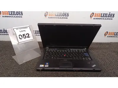 LOTE 052 - 01 NOTEBOOK MARCA LENOVO SÉRIE THINKPAD. (NO ESTADO) ATENÇÃO! FAZER A VISITAÇÃO ANTES DE ARREMATAR, NÃO SABEMOS SE FUNCIONA, LEILÃO NÃO TEM GARANTIA E NEM DEVOLUÇÃO, SUJEITO A POSSÍVEIS AVARIAS VISÍVEIS/OCULTAS E/OU AUSÊNCIA DE COMPONENTES.
