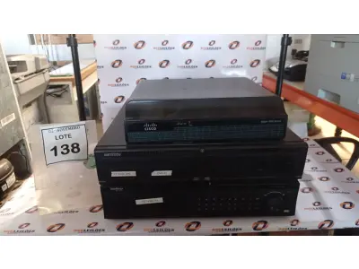 LOTE 138 - 01 ROTEADOR CISCO 1900 SERIES E 02 DVR MARCAS HIKIVISION E INTELBRAS. (NO ESTADO) ATENÇÃO! FAZER A VISITAÇÃO ANTES DE ARREMATAR, NÃO SABEMOS SE FUNCIONA, LEILÃO NÃO TEM GARANTIA E NEM DEVOLUÇÃO, SUJEITO A POSSÍVEIS AVARIAS VISÍVEIS/OCULTAS E/OU AUSÊNCIA DE COMPONENTES.