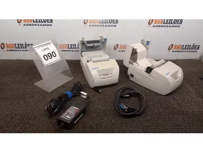 LOTE 090 - 02 IMPRESSORAS DE CUPOM MARCA DIEBOLD COM 01 FONTE. (NO ESTADO) ATENÇÃO! FAZER A VISITAÇÃO ANTES DE ARREMATAR, NÃO SABEMOS SE FUNCIONA, LEILÃO NÃO TEM GARANTIA E NEM DEVOLUÇÃO, SUJEITO A POSSÍVEIS AVARIAS VISÍVEIS/OCULTAS E/OU AUSÊNCIA DE COMPONENTES.