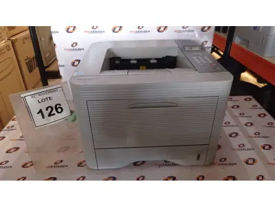 LOTE 126 - 01 IMPRESSORA MODELO ML-3750ND MARCA SAMSUNG. (NO ESTADO) ATENÇÃO! FAZER A VISITAÇÃO ANTES DE ARREMATAR, NÃO SABEMOS SE FUNCIONA, LEILÃO NÃO TEM GARANTIA E NEM DEVOLUÇÃO, SUJEITO A POSSÍVEIS AVARIAS VISÍVEIS/OCULTAS E/OU AUSÊNCIA DE COMPONENTES.