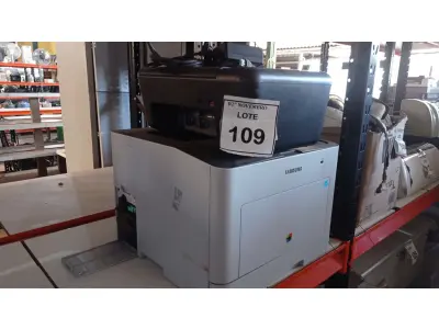 LOTE 109 - 02 IMPRESSORAS MARCAS HP E SAMSUNG. (NO ESTADO) ATENÇÃO! FAZER A VISITAÇÃO ANTES DE ARREMATAR, NÃO SABEMOS SE FUNCIONA, LEILÃO NÃO TEM GARANTIA E NEM DEVOLUÇÃO, SUJEITO A POSSÍVEIS AVARIAS VISÍVEIS/OCULTAS E/OU AUSÊNCIA DE COMPONENTES.