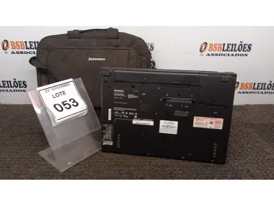 LOTE 053 - 01 NOTEBOOK MARCA LENOVO SÉRIE THINKPAD COM MALETA. (NO ESTADO) ATENÇÃO! FAZER A VISITAÇÃO ANTES DE ARREMATAR, NÃO SABEMOS SE FUNCIONA, LEILÃO NÃO TEM GARANTIA E NEM DEVOLUÇÃO, SUJEITO A POSSÍVEIS AVARIAS VISÍVEIS/OCULTAS E/OU AUSÊNCIA DE COMPONENTES.