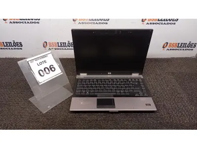 LOTE 006 - 01 NOTEBOOK SÉRIE ELITEBOOK MARCA HP. (NO ESTADO) ATENÇÃO! FAZER A VISITAÇÃO ANTES DE ARREMATAR, NÃO SABEMOS SE FUNCIONA, LEILÃO NÃO TEM GARANTIA E NEM DEVOLUÇÃO, SUJEITO A POSSÍVEIS AVARIAS VISÍVEIS/OCULTAS E/OU AUSÊNCIA DE COMPONENTES.