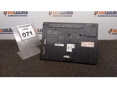 LOTE 071 - 01 NOTEBOOK MARCA LENOVO SÉRIE THINKPAD. (NO ESTADO) ATENÇÃO! FAZER A VISITAÇÃO ANTES DE ARREMATAR, NÃO SABEMOS SE FUNCIONA, LEILÃO NÃO TEM GARANTIA E NEM DEVOLUÇÃO, SUJEITO A POSSÍVEIS AVARIAS VISÍVEIS/OCULTAS E/OU AUSÊNCIA DE COMPONENTES.