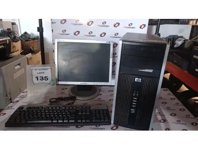 LOTE 135 - 01 MONITOR LCD MARCA SAMSUNG, 01 TECLADO E 01 CPU MARCA HP. (NO ESTADO) ATENÇÃO! FAZER A VISITAÇÃO ANTES DE ARREMATAR, NÃO SABEMOS SE FUNCIONA, LEILÃO NÃO TEM GARANTIA E NEM DEVOLUÇÃO, SUJEITO A POSSÍVEIS AVARIAS VISÍVEIS/OCULTAS E/OU AUSÊNCIA DE COMPONENTES.