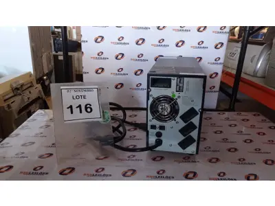 LOTE 116 - 01 NOBREAK MARCA LACERDA 2000VA. (NO ESTADO) ATENÇÃO! FAZER A VISITAÇÃO ANTES DE ARREMATAR, NÃO SABEMOS SE FUNCIONA, LEILÃO NÃO TEM GARANTIA E NEM DEVOLUÇÃO, SUJEITO A POSSÍVEIS AVARIAS VISÍVEIS/OCULTAS E/OU AUSÊNCIA DE COMPONENTES.