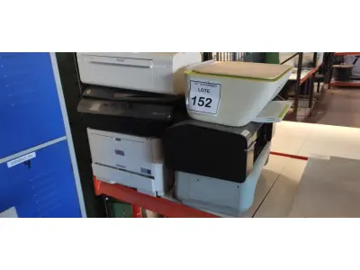 LOTE 152 - 06 IMPRESSORAS DE MARCAS E MODELOS DIVERSOS. (NO ESTADO) ATENÇÃO! FAZER A VISITAÇÃO ANTES DE ARREMATAR, NÃO SABEMOS SE FUNCIONA, LEILÃO NÃO TEM GARANTIA E NEM DEVOLUÇÃO, SUJEITO A POSSÍVEIS AVARIAS VISÍVEIS/OCULTAS E/OU AUSÊNCIA DE COMPONENTES.