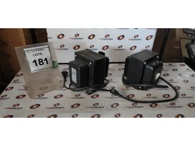 LOTE 181 - 02 TRANSFORMADORES. (NO ESTADO) ATENÇÃO! FAZER A VISITAÇÃO ANTES DE ARREMATAR, NÃO SABEMOS SE FUNCIONA, LEILÃO NÃO TEM GARANTIA E NEM DEVOLUÇÃO, SUJEITO A POSSÍVEIS AVARIAS VISÍVEIS/OCULTAS E/OU AUSÊNCIA DE COMPONENTES.