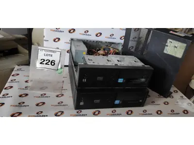 LOTE 226 - 02 CPUS PARA RETIRADA DE PEÇAS. (NO ESTADO) ATENÇÃO! FAZER A VISITAÇÃO ANTES DE ARREMATAR, NÃO SABEMOS SE FUNCIONA, LEILÃO NÃO TEM GARANTIA E NEM DEVOLUÇÃO, SUJEITO A POSSÍVEIS AVARIAS VISÍVEIS/OCULTAS E/OU AUSÊNCIA DE COMPONENTES.