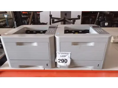 LOTE 290 - 02 IMPRESSORAS MODELO ML-3750ND MARCA SAMSUNG. (NO ESTADO) ATENÇÃO! FAZER A VISITAÇÃO ANTES DE ARREMATAR, NÃO SABEMOS SE FUNCIONA, LEILÃO NÃO TEM GARANTIA E NEM DEVOLUÇÃO, SUJEITO A POSSÍVEIS AVARIAS VISÍVEIS/OCULTAS E/OU AUSÊNCIA DE COMPONENTES.