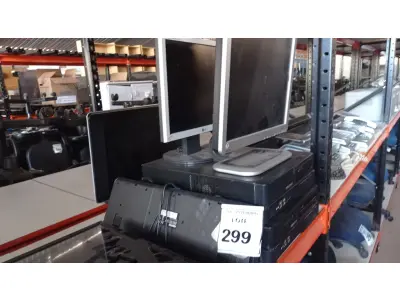 LOTE 299 - 03 CPUS MARCA POSITIVO, 02 MONITORES E 02 TECLADOS DE MARCAS E MODELOS DIVERSOS. (NO ESTADO) ATENÇÃO! FAZER A VISITAÇÃO ANTES DE ARREMATAR, NÃO SABEMOS SE FUNCIONA, LEILÃO NÃO TEM GARANTIA E NEM DEVOLUÇÃO, SUJEITO A POSSÍVEIS AVARIAS VISÍVEIS/OCULTAS E/OU AUSÊNCIA DE COMPONENTES.