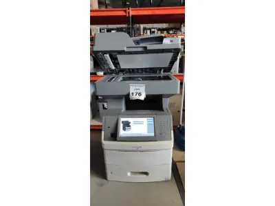 LOTE 176 - 01 IMPRESSORA MULTIFUNCIONAL MODELO X656DE MARCA LEXMARK. (NO ESTADO) ATENÇÃO! FAZER A VISITAÇÃO ANTES DE ARREMATAR, NÃO SABEMOS SE FUNCIONA, LEILÃO NÃO TEM GARANTIA E NEM DEVOLUÇÃO, SUJEITO A POSSÍVEIS AVARIAS VISÍVEIS/OCULTAS E/OU AUSÊNCIA DE COMPONENTES.