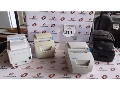 LOTE 311 - 04 IMPRESSORAS DE CUPOM  MARCAS E MODELOS DIVERSOS. (NO ESTADO) ATENÇÃO! FAZER A VISITAÇÃO ANTES DE ARREMATAR, NÃO SABEMOS SE FUNCIONA, LEILÃO NÃO TEM GARANTIA E NEM DEVOLUÇÃO, SUJEITO A POSSÍVEIS AVARIAS VISÍVEIS/OCULTAS E/OU AUSÊNCIA DE COMPONENTES.