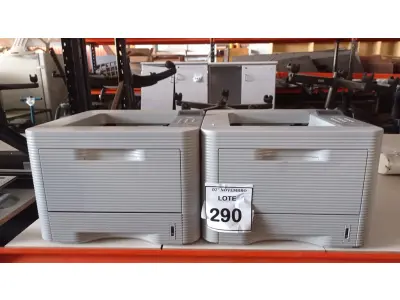 LOTE 290 - 02 IMPRESSORAS MODELO ML-3750ND MARCA SAMSUNG. (NO ESTADO) ATENÇÃO! FAZER A VISITAÇÃO ANTES DE ARREMATAR, NÃO SABEMOS SE FUNCIONA, LEILÃO NÃO TEM GARANTIA E NEM DEVOLUÇÃO, SUJEITO A POSSÍVEIS AVARIAS VISÍVEIS/OCULTAS E/OU AUSÊNCIA DE COMPONENTES.