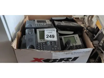 LOTE 249 - 01 LOTE COM GRANDE QUANTIDADE DE APARELHOS DE TELEFONE. (NO ESTADO) ATENÇÃO! FAZER A VISITAÇÃO ANTES DE ARREMATAR, NÃO SABEMOS SE FUNCIONA, LEILÃO NÃO TEM GARANTIA E NEM DEVOLUÇÃO, SUJEITO A POSSÍVEIS AVARIAS VISÍVEIS/OCULTAS E/OU AUSÊNCIA DE COMPONENTES.