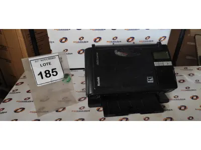 LOTE 185 - 01 SCANNER MODELO I2600 MARCA KODAK. (NO ESTADO) ATENÇÃO! FAZER A VISITAÇÃO ANTES DE ARREMATAR, NÃO SABEMOS SE FUNCIONA, LEILÃO NÃO TEM GARANTIA E NEM DEVOLUÇÃO, SUJEITO A POSSÍVEIS AVARIAS VISÍVEIS/OCULTAS E/OU AUSÊNCIA DE COMPONENTES.