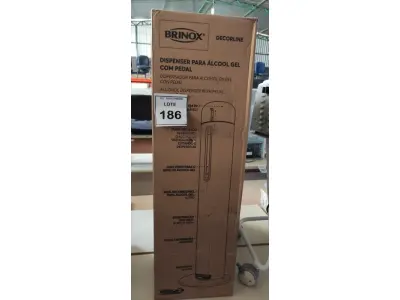 LOTE 186 - 02 LIXEIRAS INOX SEM TAMPA E 01 DISPENSE DE ÁLCOOL EM GEL COM PEDAL. (NO ESTADO) ATENÇÃO! FAZER A VISITAÇÃO ANTES DE ARREMATAR, NÃO SABEMOS SE FUNCIONA, LEILÃO NÃO TEM GARANTIA E NEM DEVOLUÇÃO, SUJEITO A POSSÍVEIS AVARIAS VISÍVEIS/OCULTAS E/OU AUSÊNCIA DE COMPONENTES.