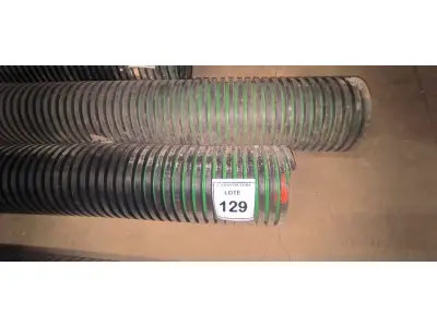 LOTE 129 - 02 MANGUEIRAS PERFURADAS PARA DRENAGEM. (NO ESTADO) ATENÇÃO! FAZER A VISITAÇÃO ANTES DE ARREMATAR, NÃO SABEMOS SE FUNCIONA, LEILÃO NÃO TEM GARANTIA E NEM DEVOLUÇÃO, SUJEITO A POSSÍVEIS AVARIAS VISÍVEIS/OCULTAS E/OU AUSÊNCIA DE COMPONENTES.