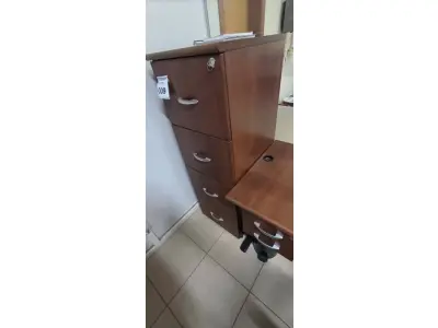 LOTE 009 - 01 ARQUIVO EM MADEIRA COM 04 GAVETAS. (NO ESTADO) ATENÇÃO! FAZER A VISITAÇÃO ANTES DE ARREMATAR, NÃO SABEMOS SE FUNCIONA, LEILÃO NÃO TEM GARANTIA E NEM DEVOLUÇÃO, SUJEITO A POSSÍVEIS AVARIAS VISÍVEIS/OCULTAS E/OU AUSÊNCIA DE COMPONENTES.